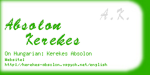absolon kerekes business card